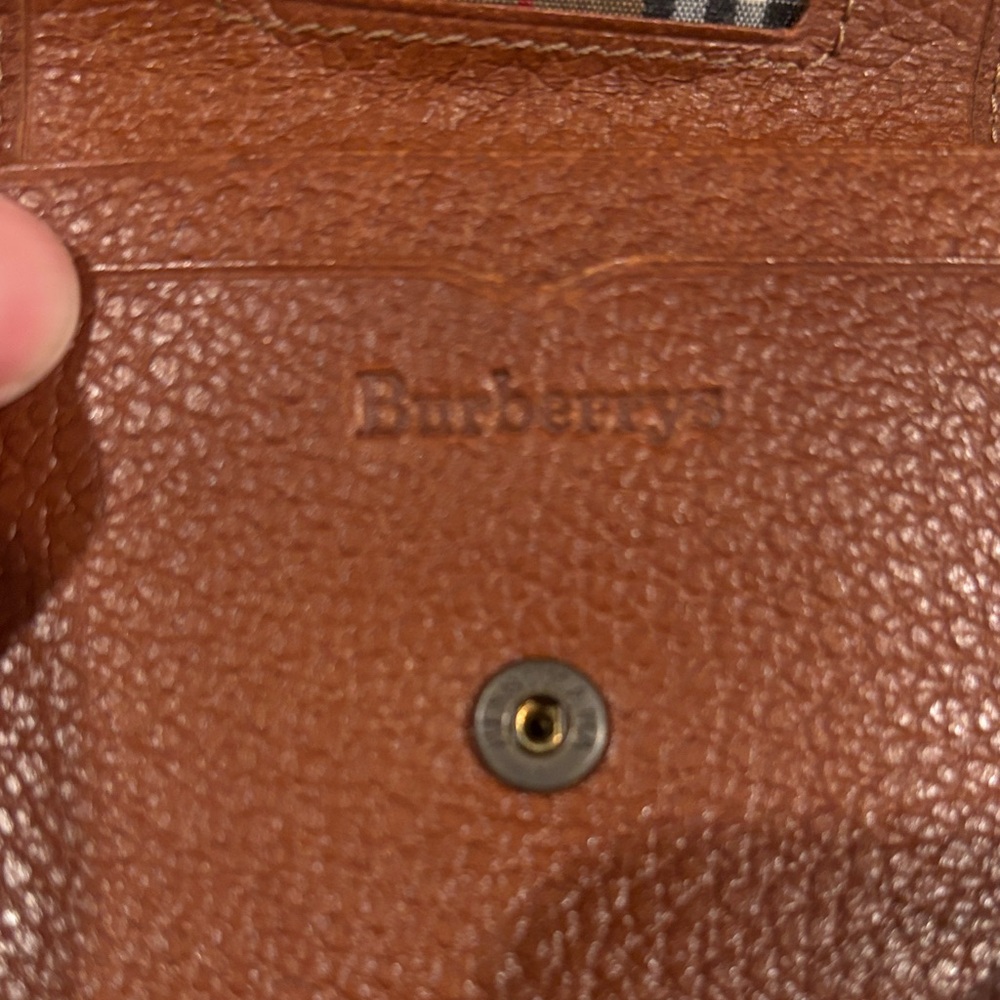 Burberrys Vintage Brown Pebbled Leather Coin Case Wallet-NWOT-Authentic - Picture 6 of 9